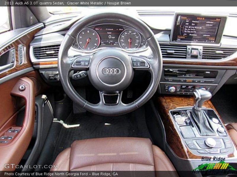 Glacier White Metallic / Nougat Brown 2013 Audi A6 3.0T quattro Sedan