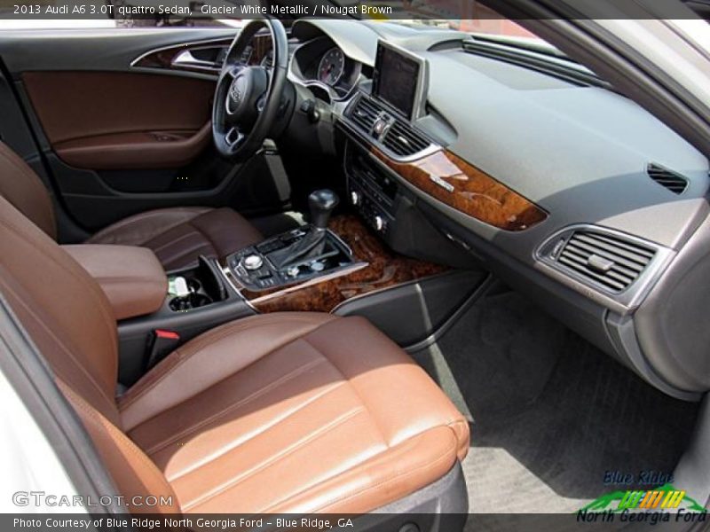 Glacier White Metallic / Nougat Brown 2013 Audi A6 3.0T quattro Sedan