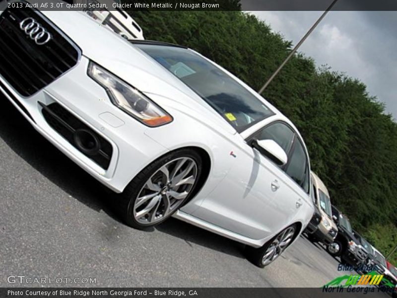 Glacier White Metallic / Nougat Brown 2013 Audi A6 3.0T quattro Sedan