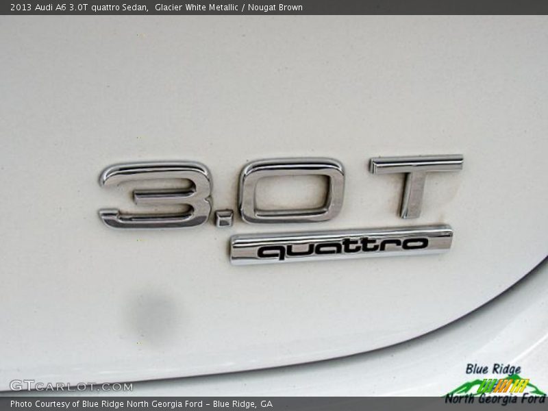 Glacier White Metallic / Nougat Brown 2013 Audi A6 3.0T quattro Sedan