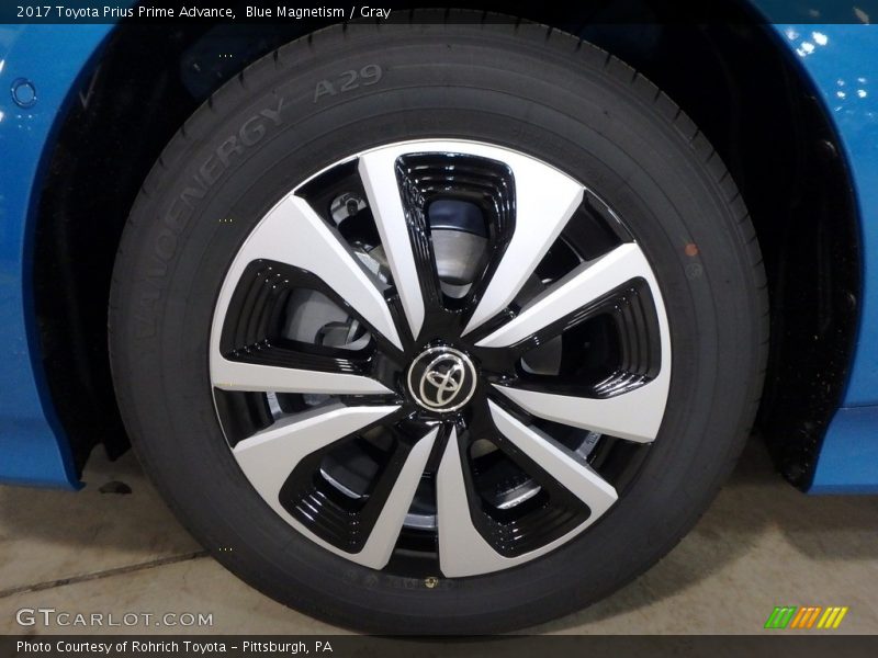 Blue Magnetism / Gray 2017 Toyota Prius Prime Advance
