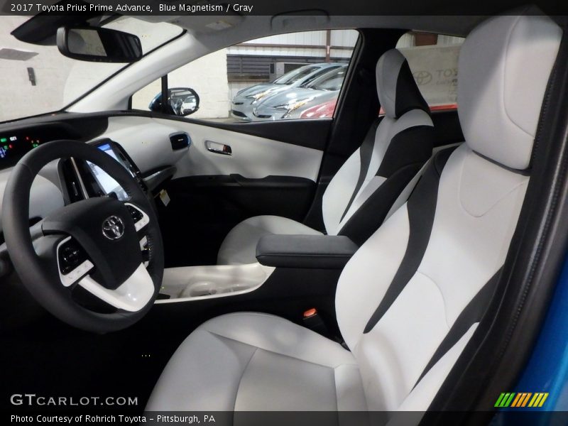 Blue Magnetism / Gray 2017 Toyota Prius Prime Advance