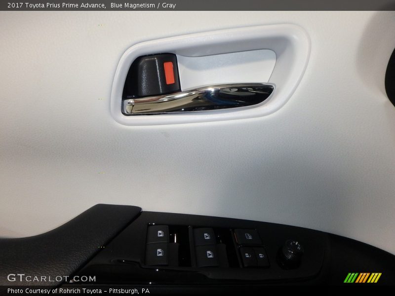 Blue Magnetism / Gray 2017 Toyota Prius Prime Advance