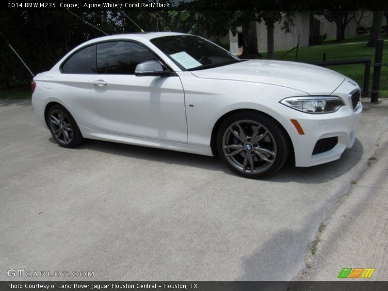 Alpine White / Coral Red/Black 2014 BMW M235i Coupe