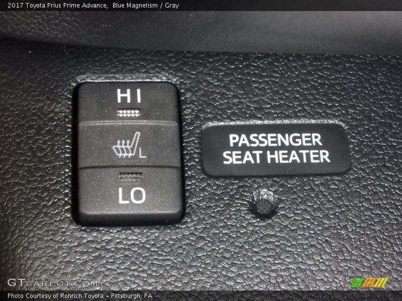 Blue Magnetism / Gray 2017 Toyota Prius Prime Advance