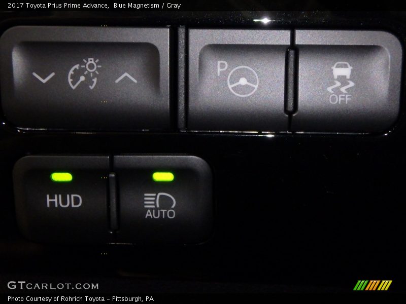 Blue Magnetism / Gray 2017 Toyota Prius Prime Advance