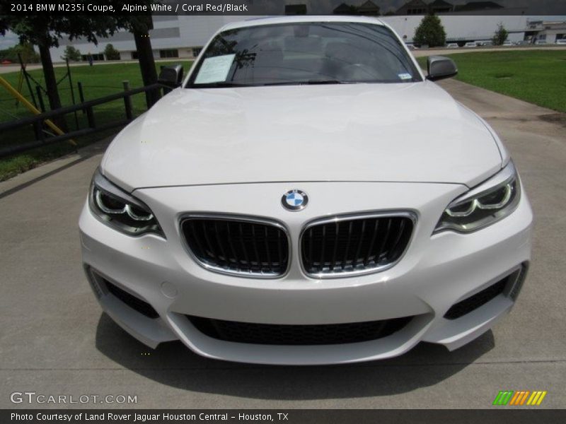 Alpine White / Coral Red/Black 2014 BMW M235i Coupe