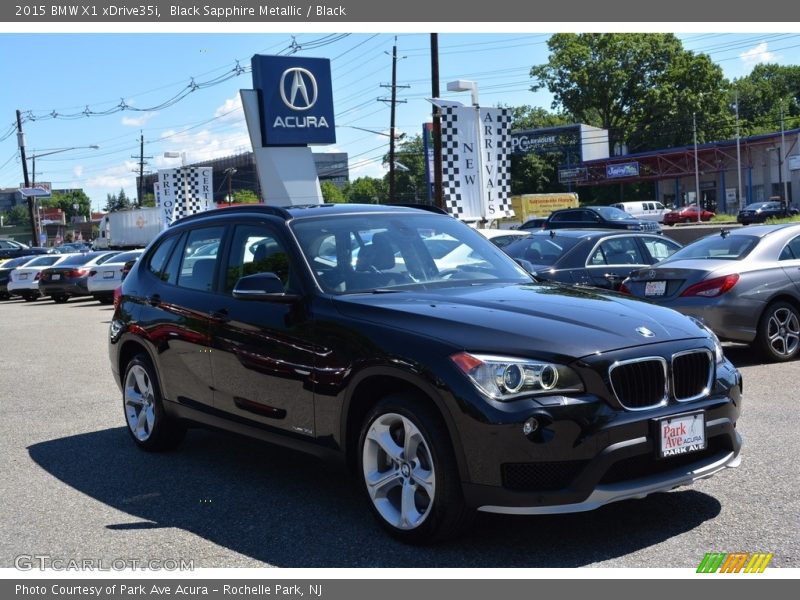 Black Sapphire Metallic / Black 2015 BMW X1 xDrive35i