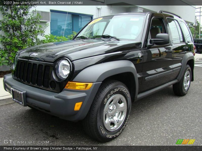 Black Clearcoat / Khaki 2007 Jeep Liberty Sport 4x4