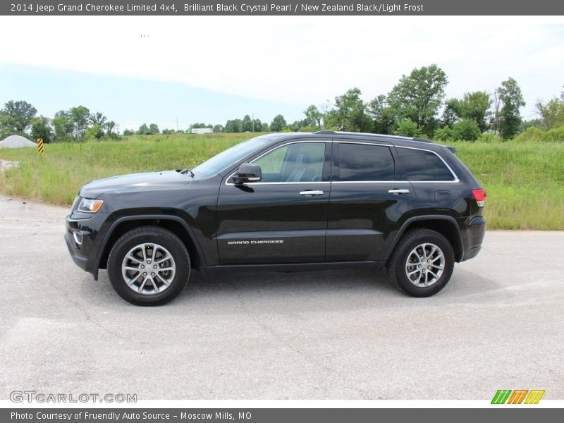 Brilliant Black Crystal Pearl / New Zealand Black/Light Frost 2014 Jeep Grand Cherokee Limited 4x4