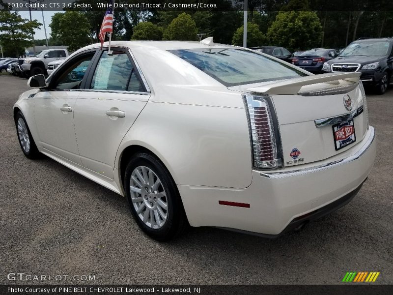 White Diamond Tricoat / Cashmere/Cocoa 2010 Cadillac CTS 3.0 Sedan