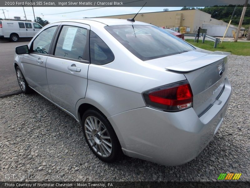 Ingot Silver Metallic / Charcoal Black 2010 Ford Focus SES Sedan