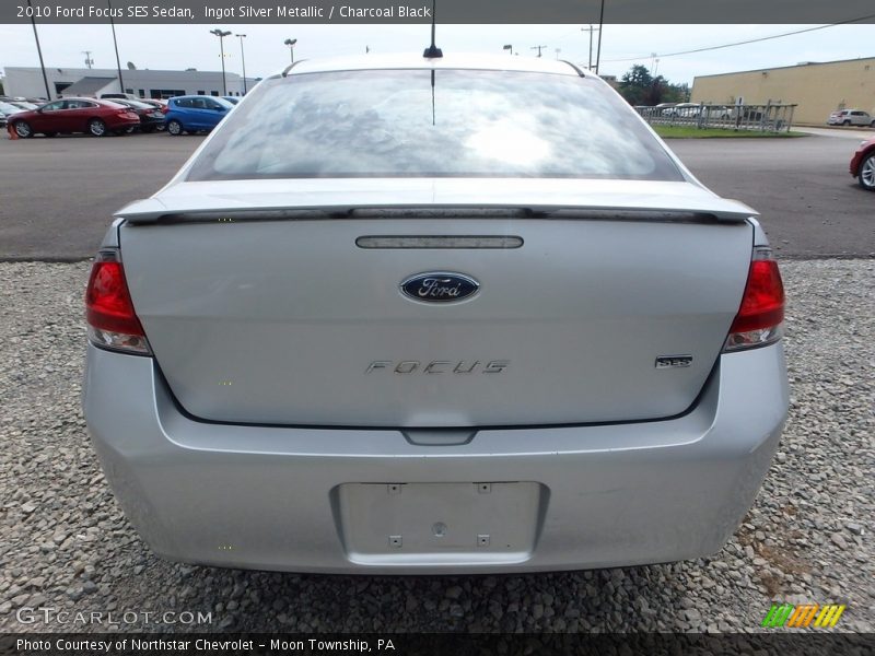Ingot Silver Metallic / Charcoal Black 2010 Ford Focus SES Sedan