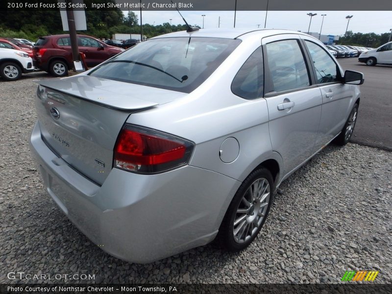 Ingot Silver Metallic / Charcoal Black 2010 Ford Focus SES Sedan