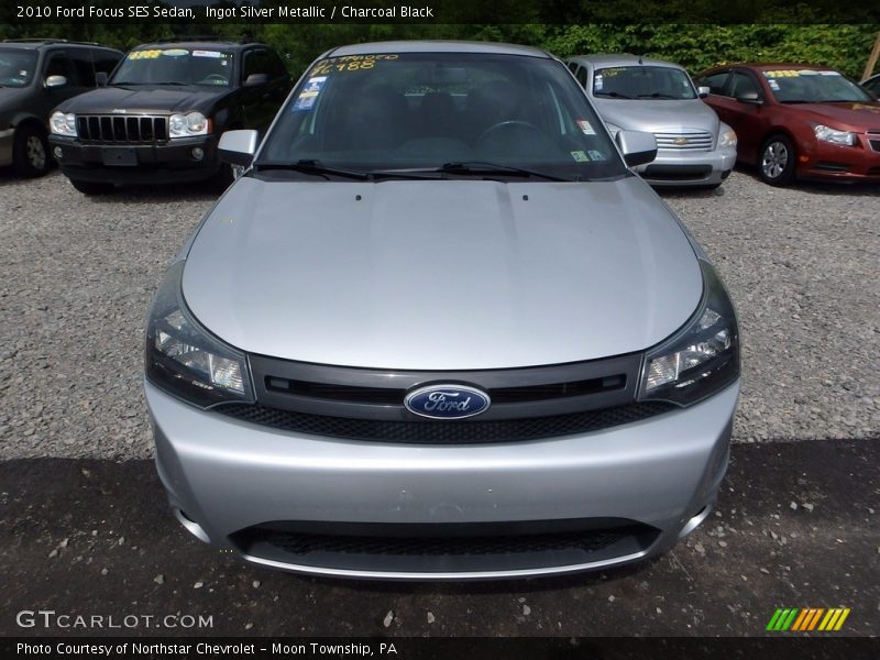 Ingot Silver Metallic / Charcoal Black 2010 Ford Focus SES Sedan