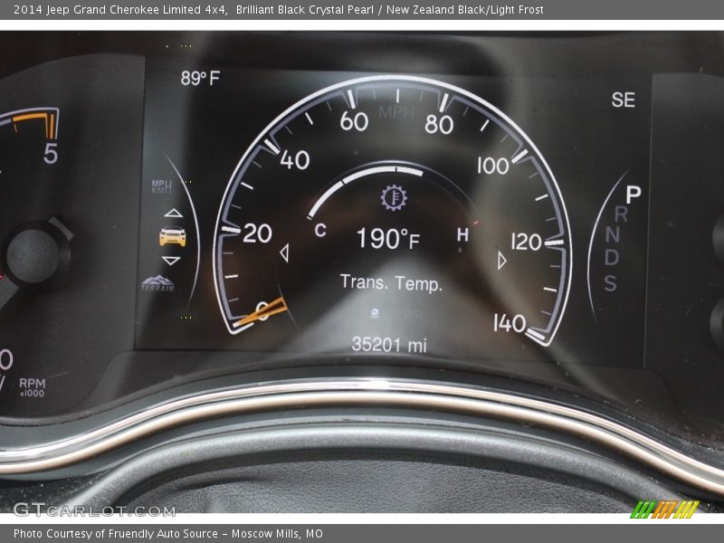 Brilliant Black Crystal Pearl / New Zealand Black/Light Frost 2014 Jeep Grand Cherokee Limited 4x4