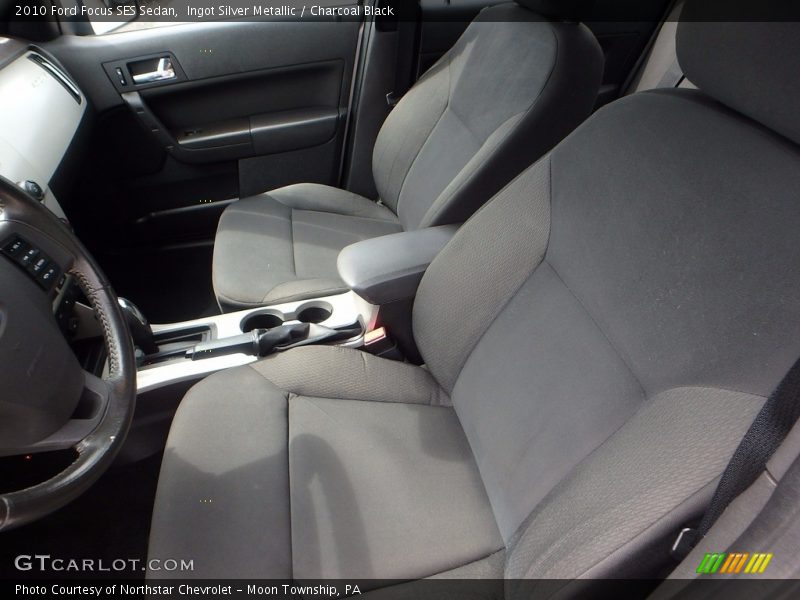 Ingot Silver Metallic / Charcoal Black 2010 Ford Focus SES Sedan