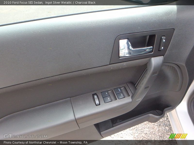 Ingot Silver Metallic / Charcoal Black 2010 Ford Focus SES Sedan