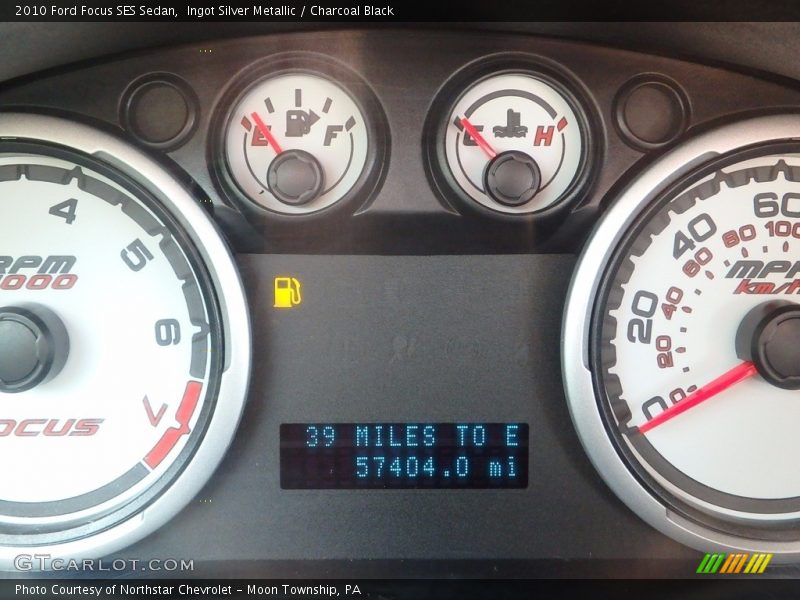 Ingot Silver Metallic / Charcoal Black 2010 Ford Focus SES Sedan