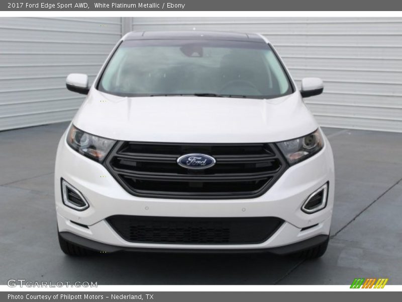 White Platinum Metallic / Ebony 2017 Ford Edge Sport AWD