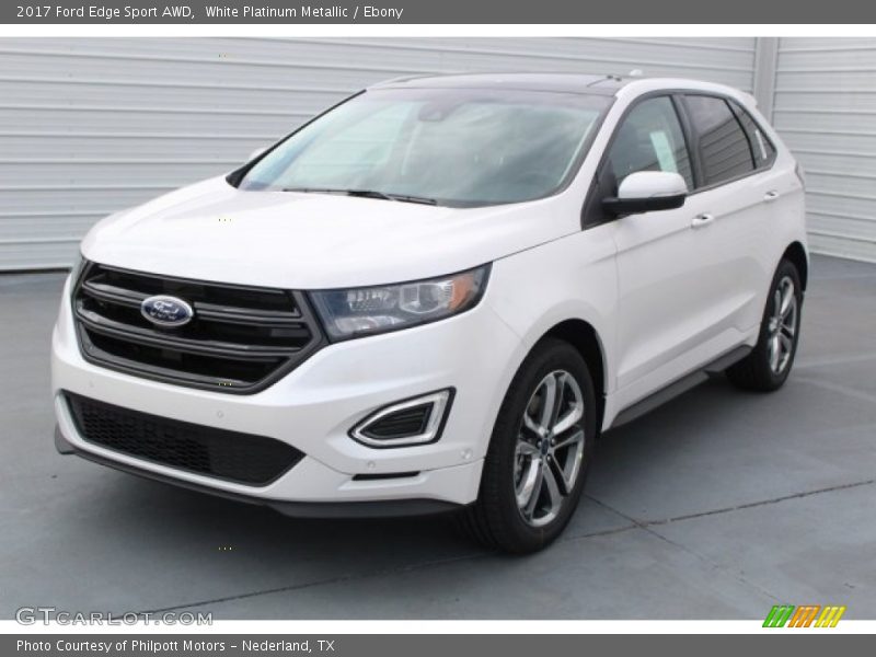 White Platinum Metallic / Ebony 2017 Ford Edge Sport AWD