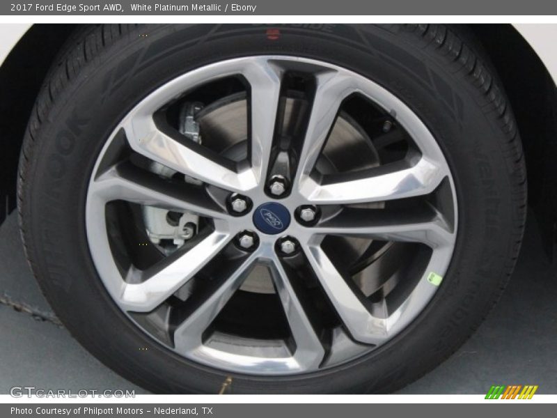 White Platinum Metallic / Ebony 2017 Ford Edge Sport AWD