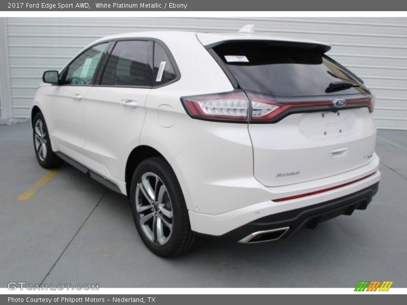 White Platinum Metallic / Ebony 2017 Ford Edge Sport AWD