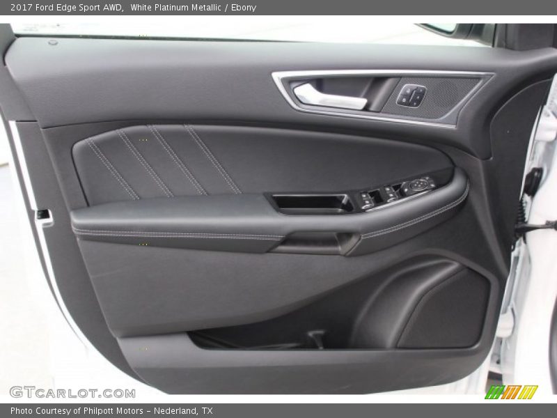 White Platinum Metallic / Ebony 2017 Ford Edge Sport AWD