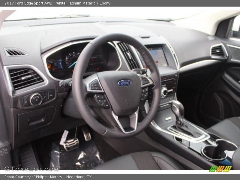 White Platinum Metallic / Ebony 2017 Ford Edge Sport AWD
