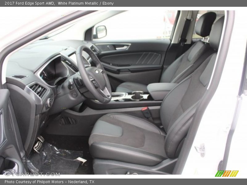 White Platinum Metallic / Ebony 2017 Ford Edge Sport AWD