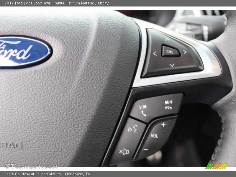 White Platinum Metallic / Ebony 2017 Ford Edge Sport AWD