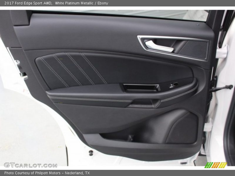 White Platinum Metallic / Ebony 2017 Ford Edge Sport AWD