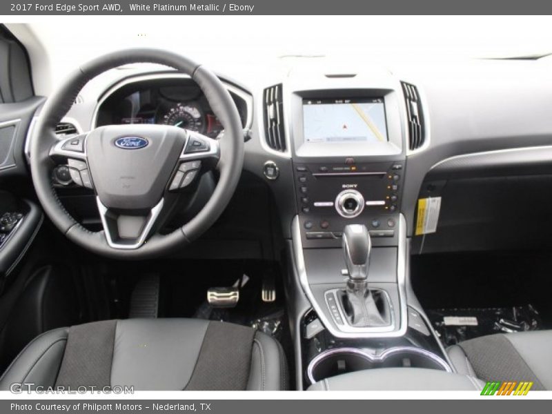 White Platinum Metallic / Ebony 2017 Ford Edge Sport AWD