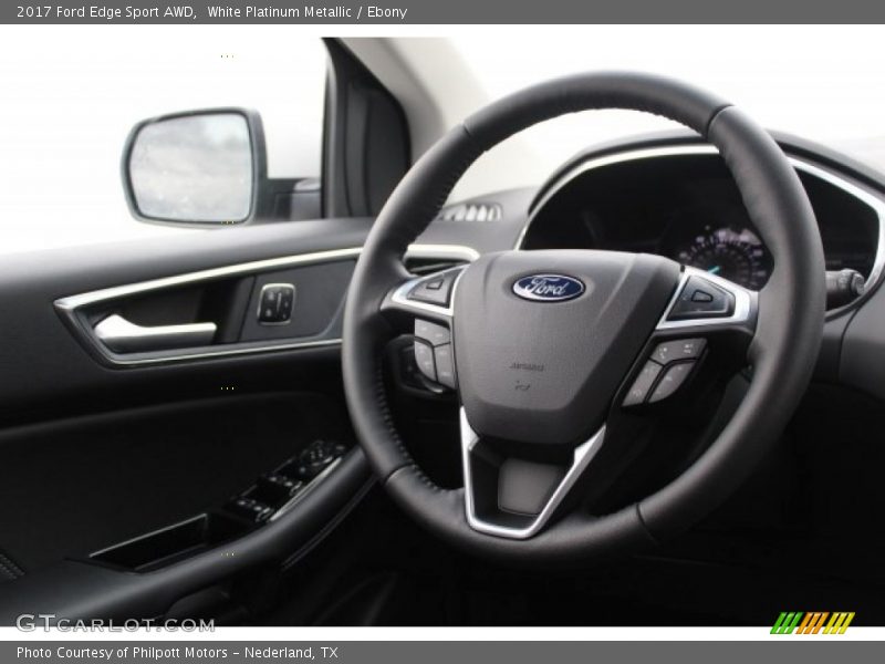 White Platinum Metallic / Ebony 2017 Ford Edge Sport AWD