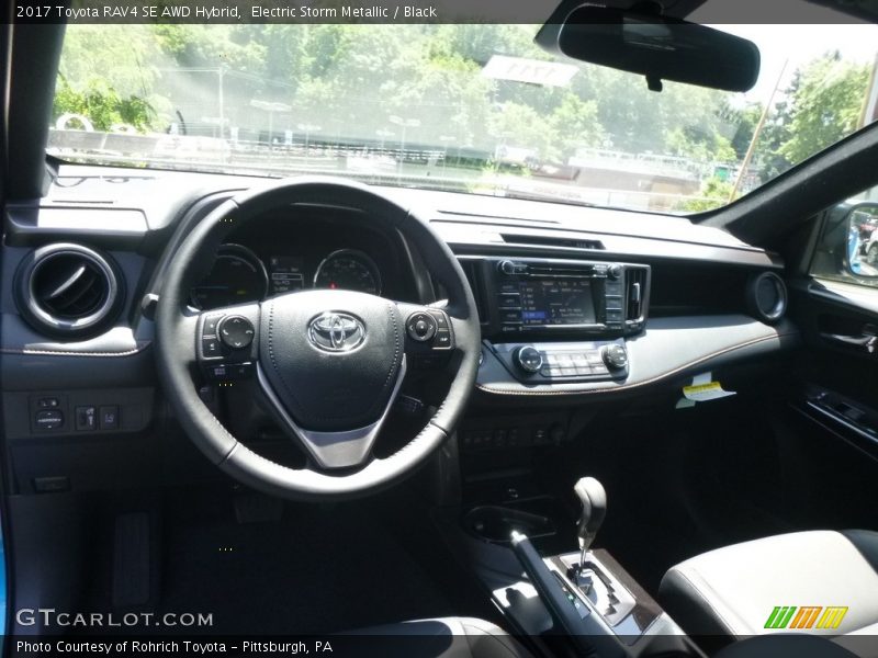 Electric Storm Metallic / Black 2017 Toyota RAV4 SE AWD Hybrid