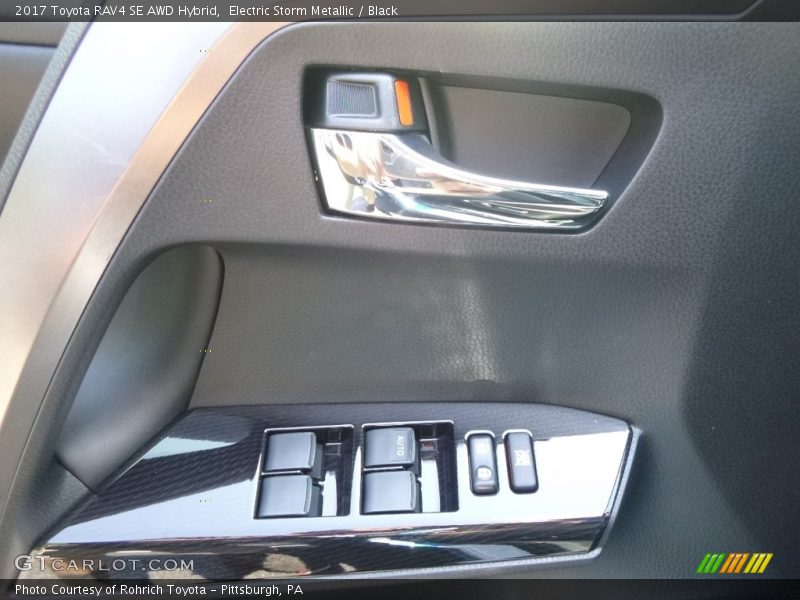 Electric Storm Metallic / Black 2017 Toyota RAV4 SE AWD Hybrid