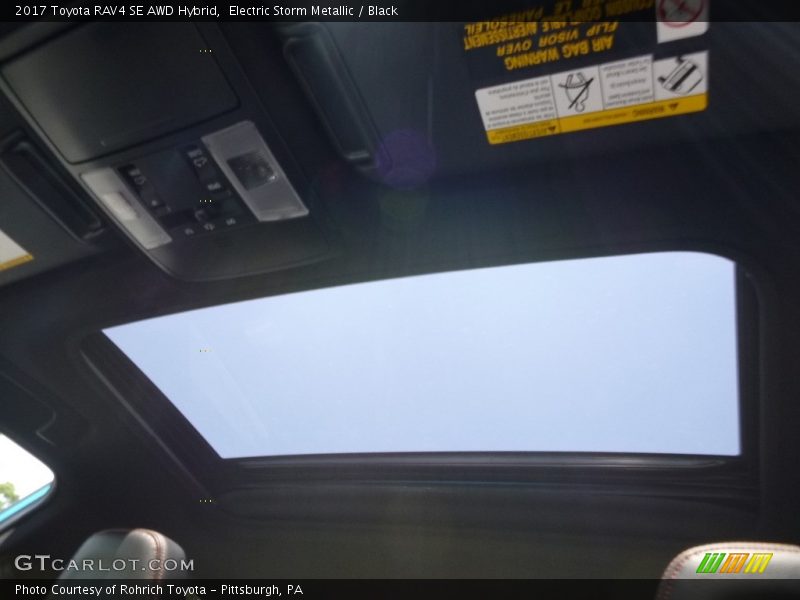 Electric Storm Metallic / Black 2017 Toyota RAV4 SE AWD Hybrid