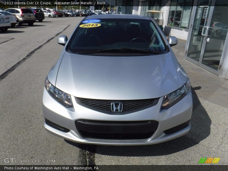Alabaster Silver Metallic / Black 2013 Honda Civic LX Coupe