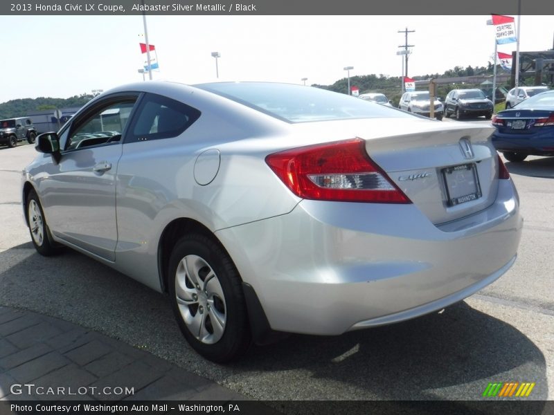 Alabaster Silver Metallic / Black 2013 Honda Civic LX Coupe
