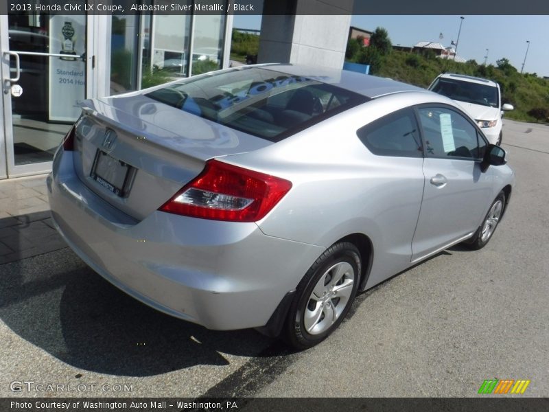 Alabaster Silver Metallic / Black 2013 Honda Civic LX Coupe