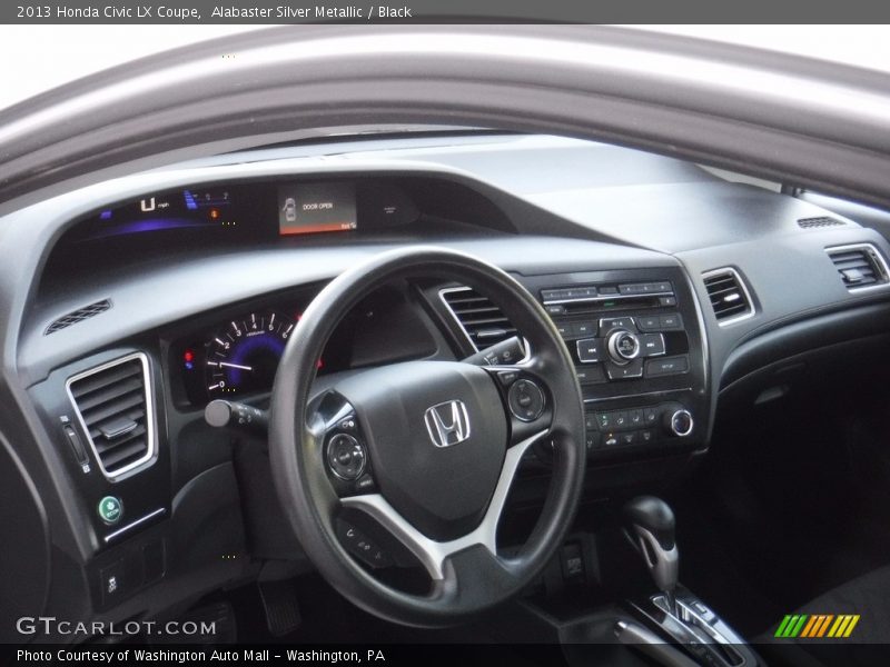 Alabaster Silver Metallic / Black 2013 Honda Civic LX Coupe
