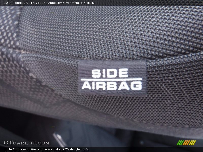 Alabaster Silver Metallic / Black 2013 Honda Civic LX Coupe