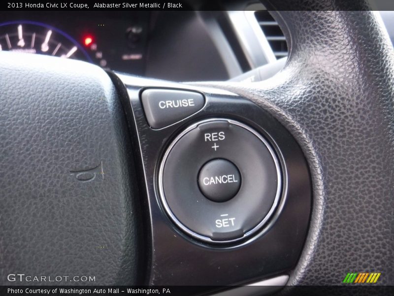 Alabaster Silver Metallic / Black 2013 Honda Civic LX Coupe