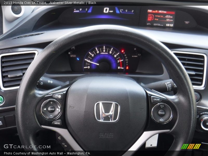 Alabaster Silver Metallic / Black 2013 Honda Civic LX Coupe