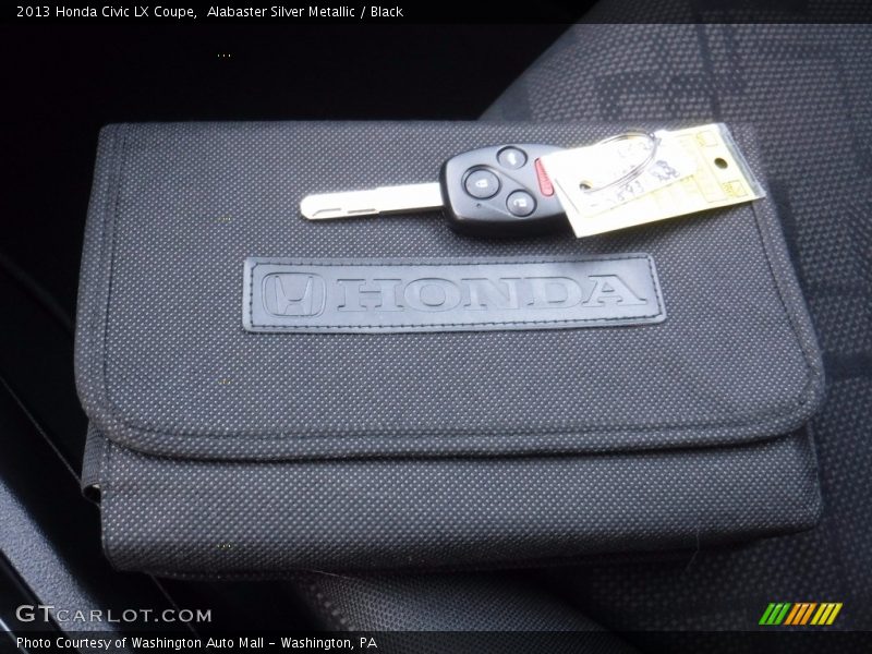 Alabaster Silver Metallic / Black 2013 Honda Civic LX Coupe