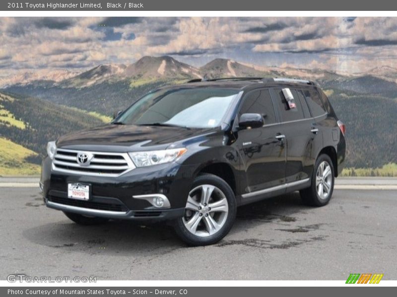 Black / Black 2011 Toyota Highlander Limited