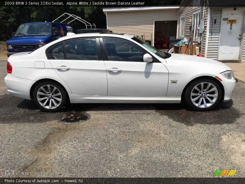 Alpine White / Saddle Brown Dakota Leather 2009 BMW 3 Series 328xi Sedan