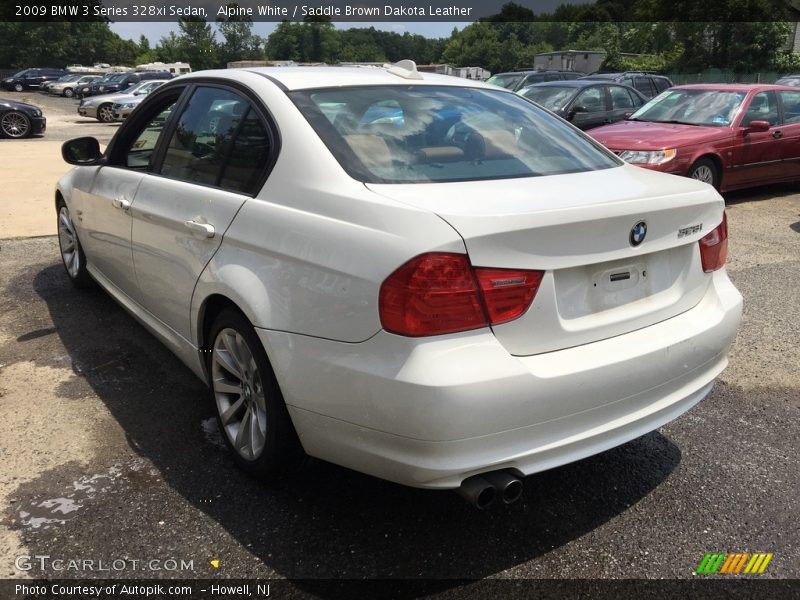 Alpine White / Saddle Brown Dakota Leather 2009 BMW 3 Series 328xi Sedan