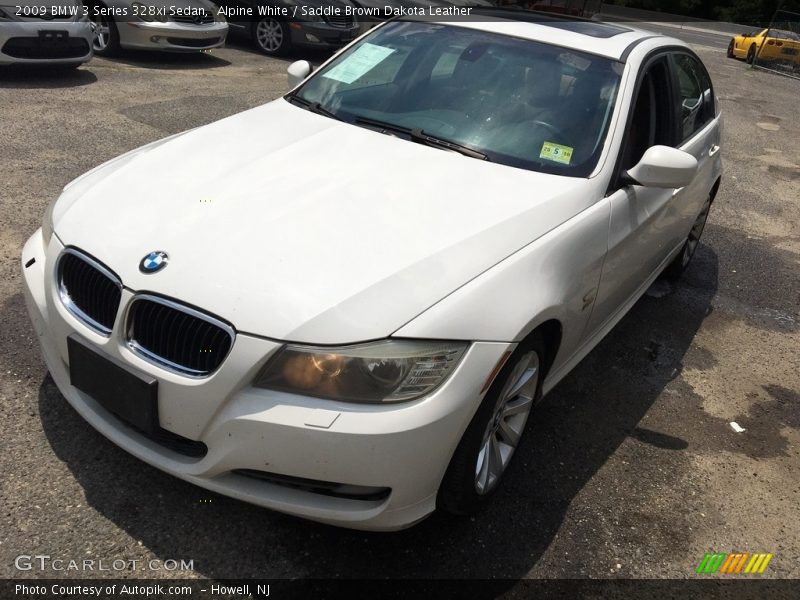 Alpine White / Saddle Brown Dakota Leather 2009 BMW 3 Series 328xi Sedan