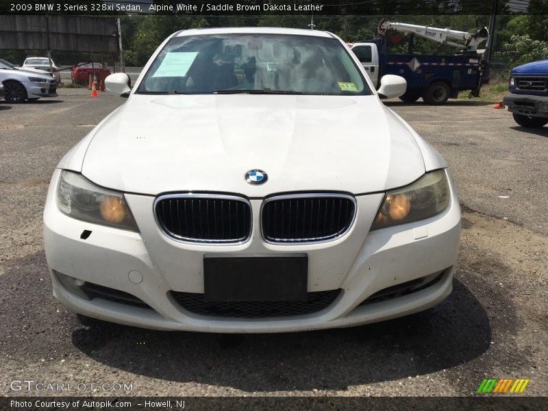 Alpine White / Saddle Brown Dakota Leather 2009 BMW 3 Series 328xi Sedan